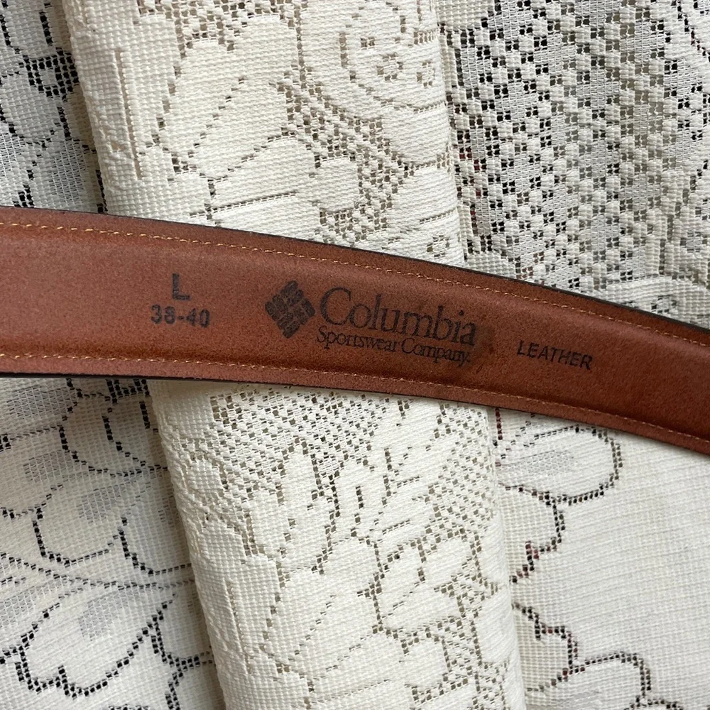 Columbia Dark Brown Leather Belt